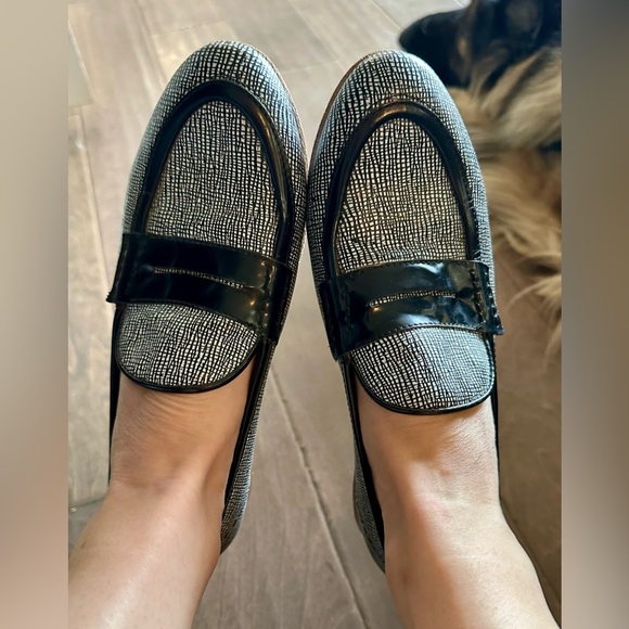 Rag & Bone Black and White Textured Loafers 6.5 - Picture 7 of 8